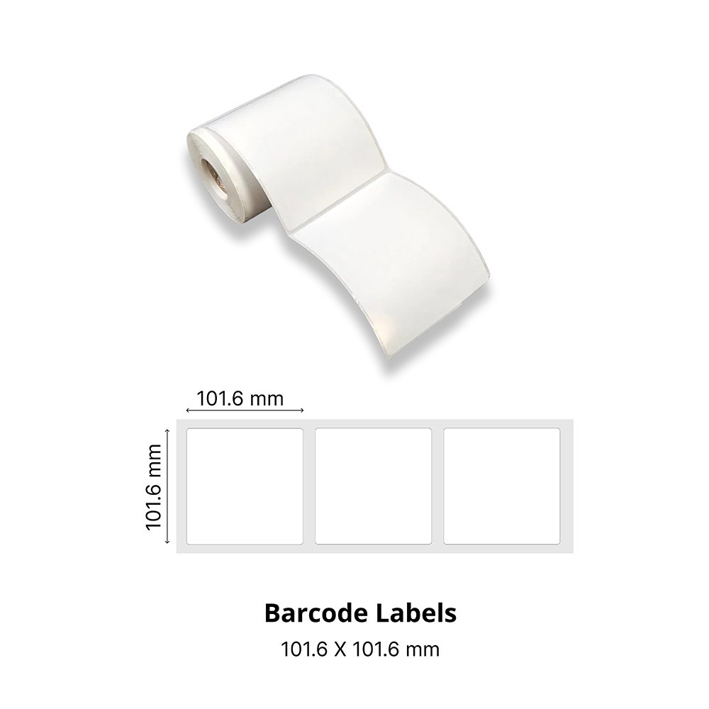 Barcode Labels 101.6x101.6mm