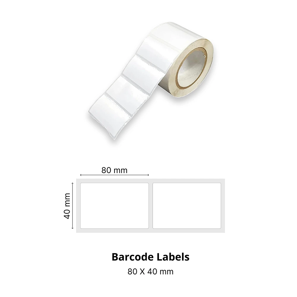Barcode Labels 80x40mm